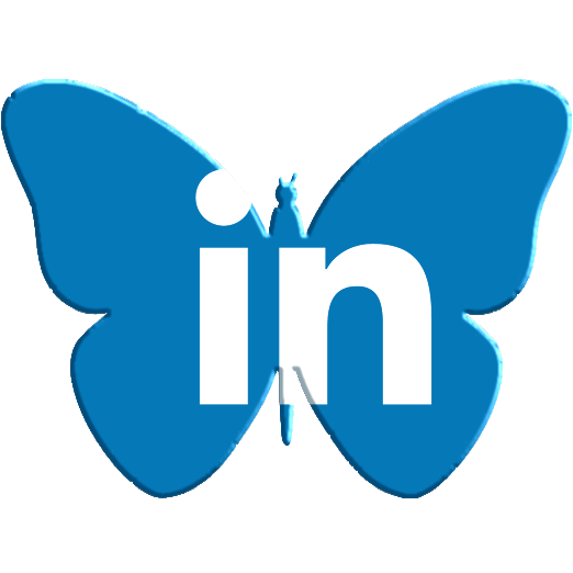 Butterfly Shaped LinkedIn Logo